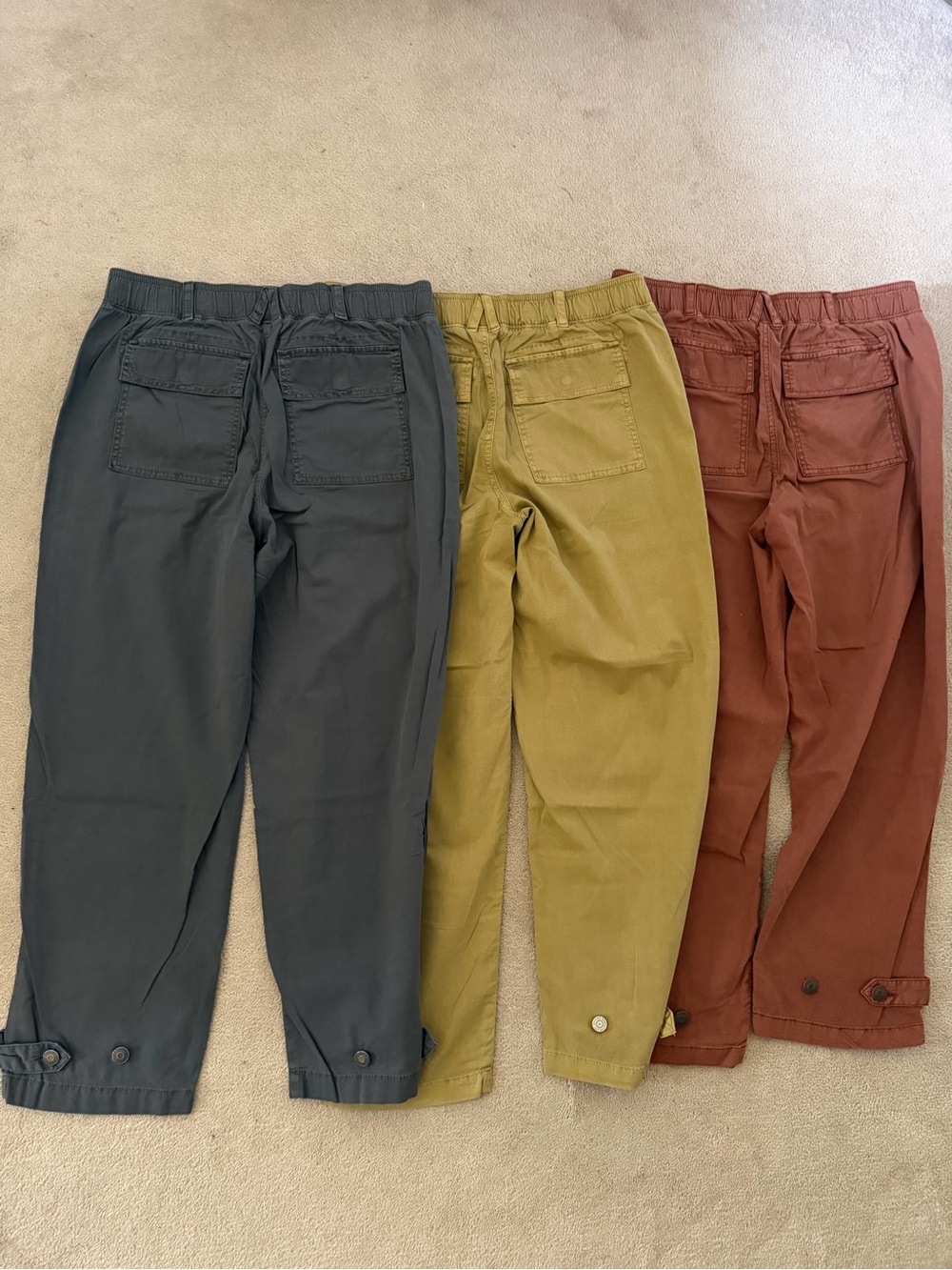 Sonoma Ankle Capris in Rust, Olive, Charcoal - Picture 7 of 8